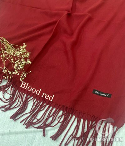 Cashmere Plain Hijab- Blood Red