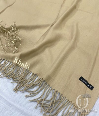 Cashmere Plain Hijab- Khaki