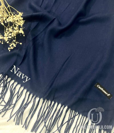 Cashmere Plain Hijab-Navy