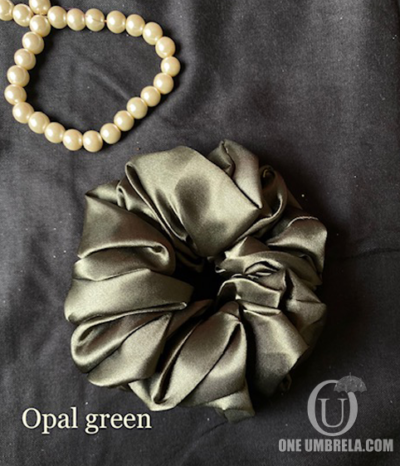 Opal Green -Volumizing scrunchie