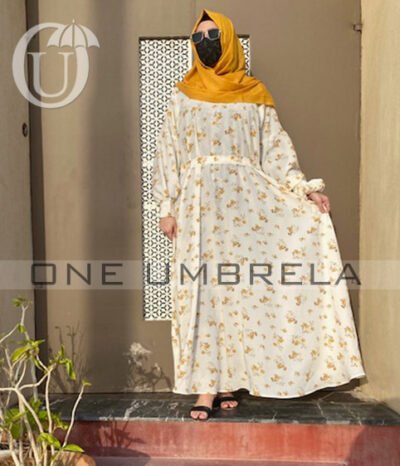 Maxi abaya- Mustard Blossom