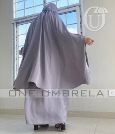 3 piece set Jilbab-Grey - Image 2