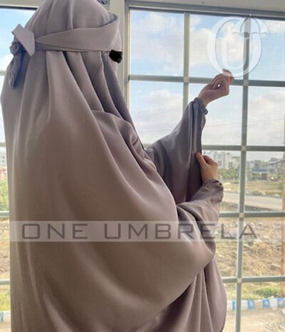 3 piece set Jilbab-Grey - Image 3