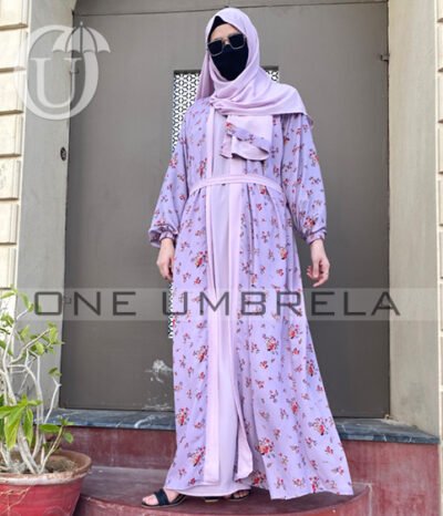 Lilac Floral- Double Coat