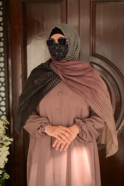 Basic Front open abaya- Muave