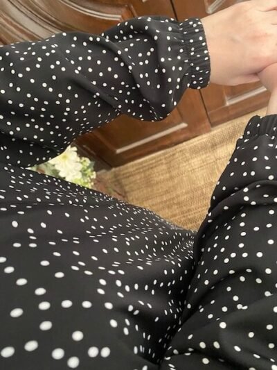 Black polka dot zipper - Image 3