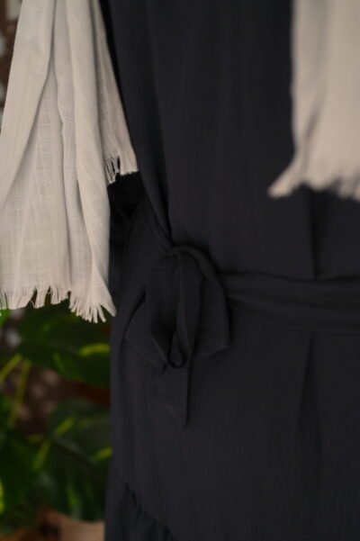 Crush abaya/dress- Navy - Image 3