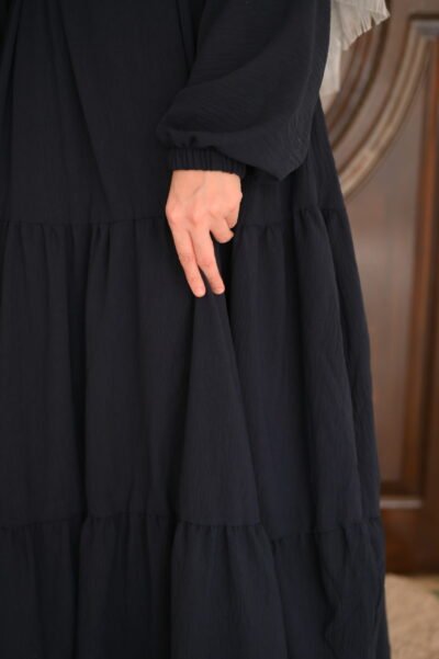 Crush abaya/dress- Navy - Image 5