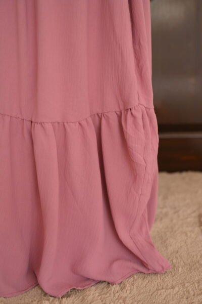 Crush abaya/dress- Pink - Image 7