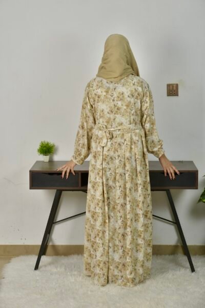 Beige printed - maxi/abaya - Image 2