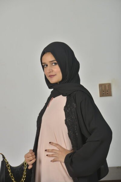 Lace Detailed Kimono & Inner abaya