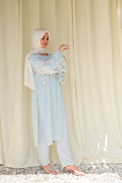 3 pc stitched - Casual wear (SkyBlue) - Image 4