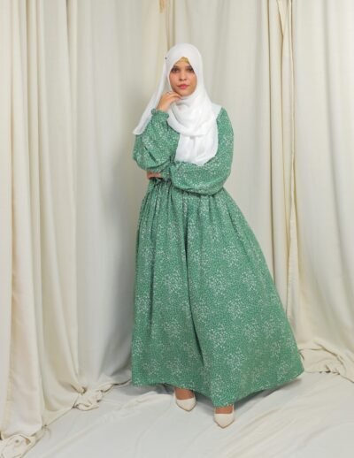 Evergreen leaves- Maxi abaya/dress - Image 2