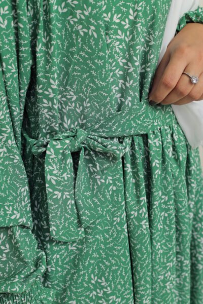 Evergreen leaves- Maxi abaya/dress