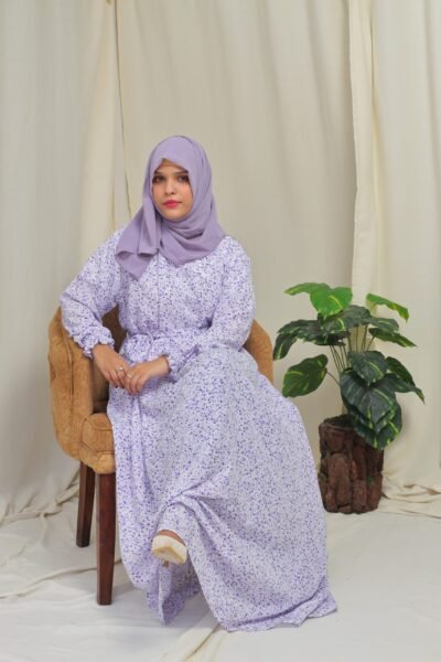 Lavender bloom- Maxi abaya/dress - Image 8