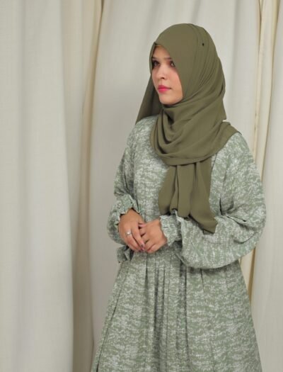 Sage stripes- Maxi abaya/dress