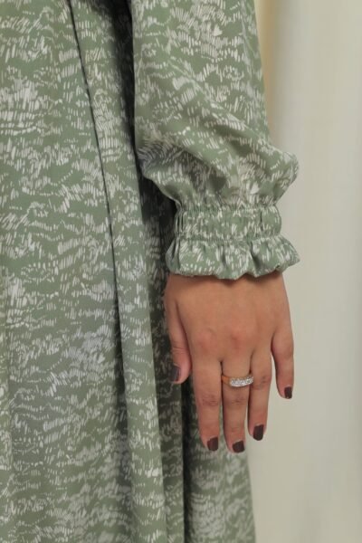 Sage stripes- Maxi abaya/dress - Image 4