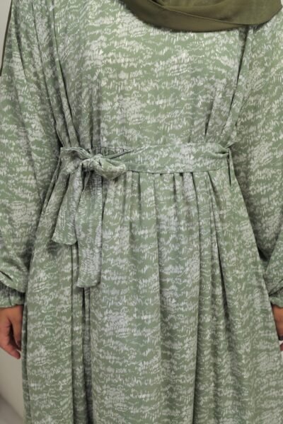 Sage stripes- Maxi abaya/dress - Image 5