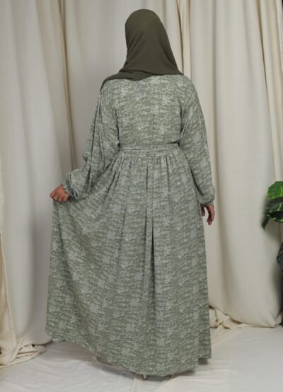 Sage stripes- Maxi abaya/dress - Image 6