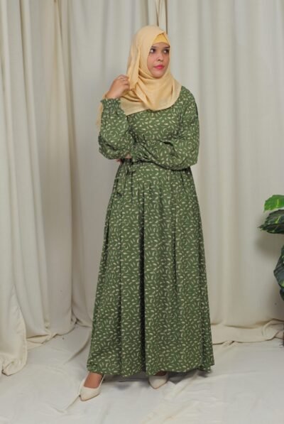 Moonlit Olive- Maxi abaya/dress - Image 2