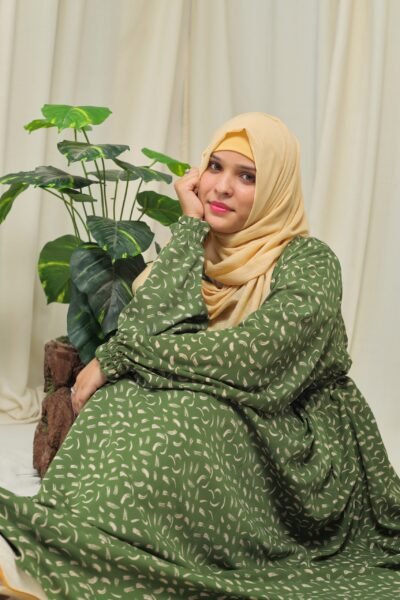 Moonlit Olive- Maxi abaya/dress - Image 7