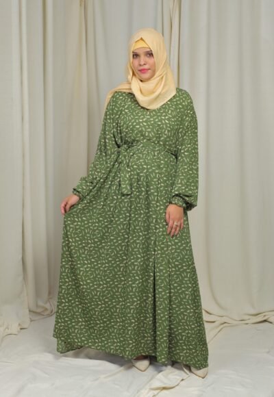 Moonlit Olive- Maxi abaya/dress