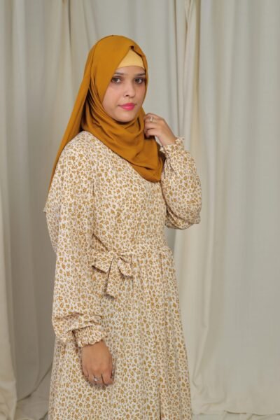 Mustard bloom- Maxi abaya/dress - Image 2