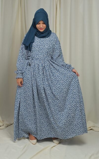 Blue blossom- Maxi abaya/dress - Image 2