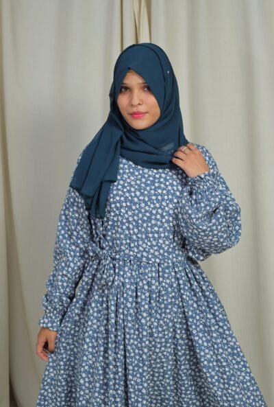 Blue blossom- Maxi abaya/dress