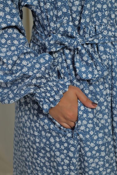 Blue blossom- Maxi abaya/dress - Image 4