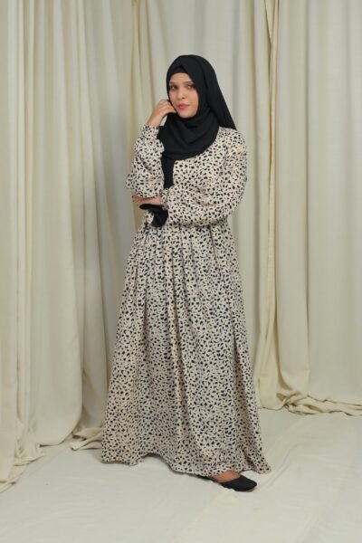 Off white mosaic- Maxi abaya/dress - Image 3